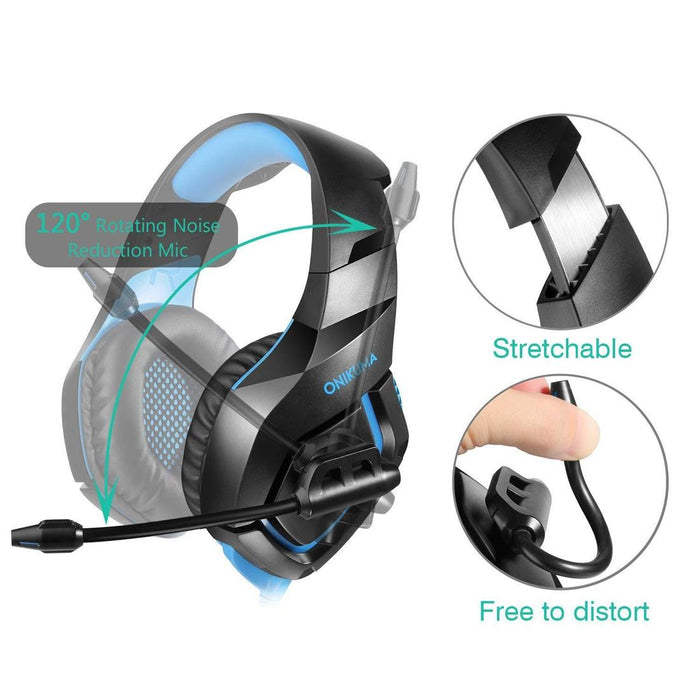 Camouflage Gaming Headset With Noise Canceling Mic