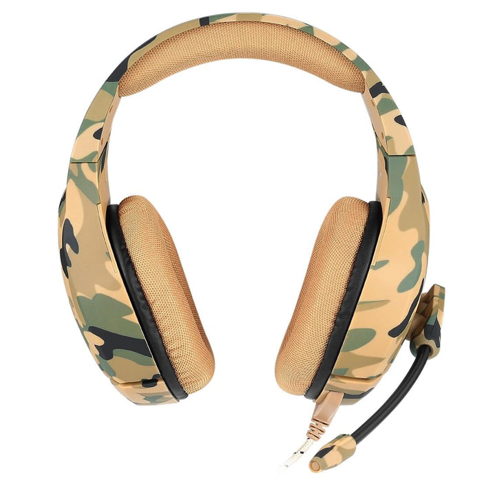 Camouflage Gaming Headset With Noise Canceling Mic