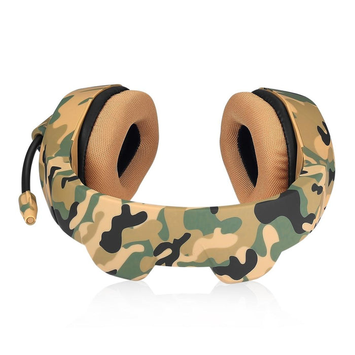 Camouflage Gaming Headset With Noise Canceling Mic