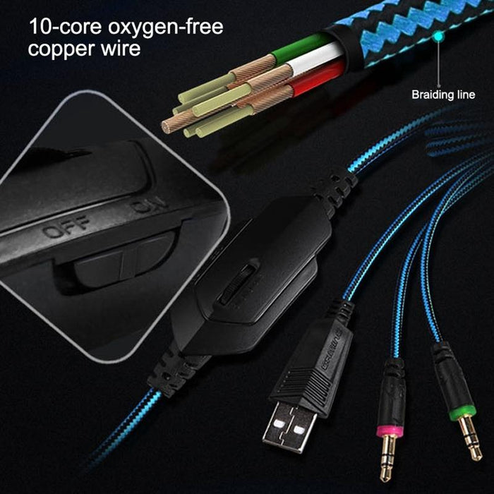 Stereo Gaming Headset With Mic & Led For Ps4 Smartphone Tablet Pc