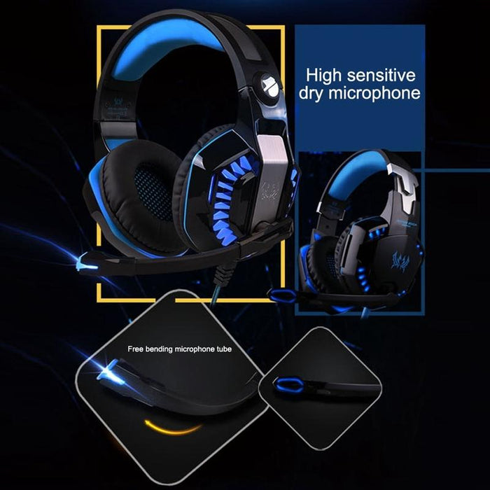 Stereo Gaming Headset With Mic & Led For Ps4 Smartphone Tablet Pc
