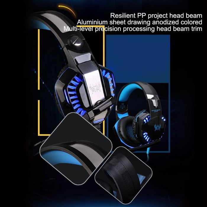 Stereo Gaming Headset With Mic & Led For Ps4 Smartphone Tablet Pc