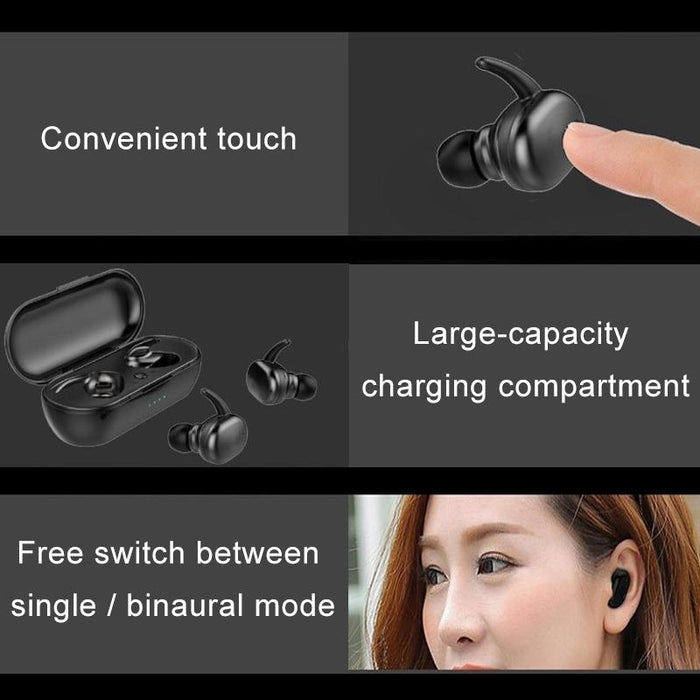 Ipx5 Waterproof Touch Wireless Bluetooth 5.0 Earphone With Charging Box