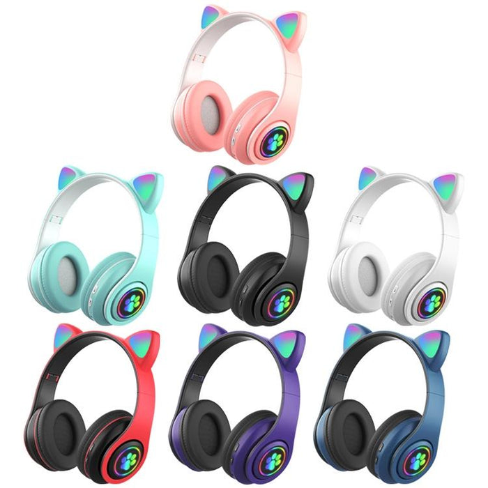 Wireless Led Cat Ear Bluetooth Headset