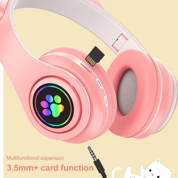 Wireless Led Cat Ear Bluetooth Headset