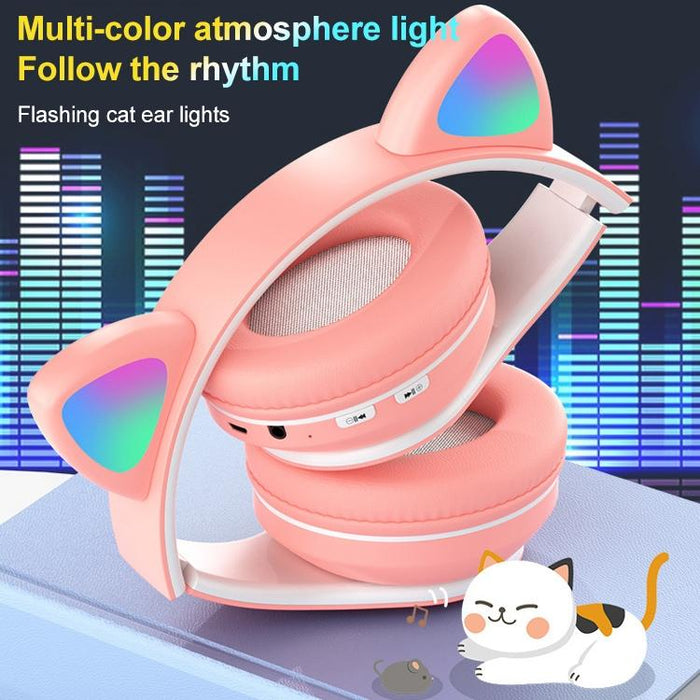 Wireless Led Cat Ear Bluetooth Headset