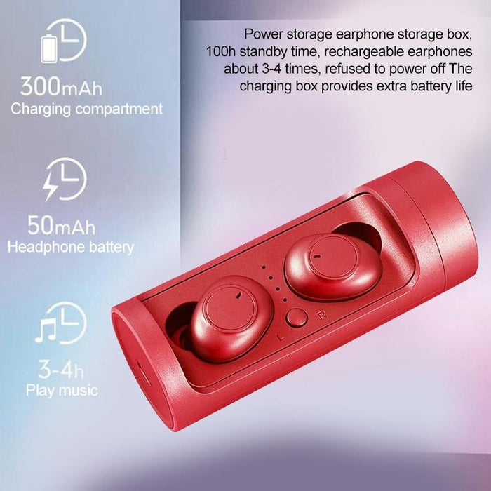 Dt-15 Wireless Two Ear Bluetooth Headset Supports Touch & Smart Magnetic Charging & Power On Automatic Pairing