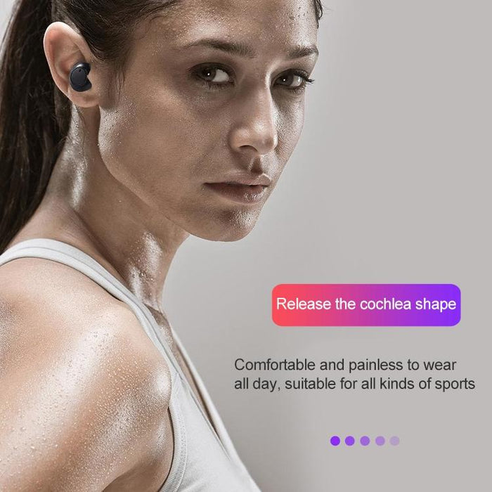 Dt-15 Wireless Two Ear Bluetooth Headset Supports Touch & Smart Magnetic Charging & Power On Automatic Pairing