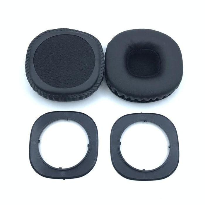 1 Pair Imitation Leather & Memory Foam Soft Headphone Jacket Earmuffs For Marshall Mid Anc With Rubber Plate Buckle