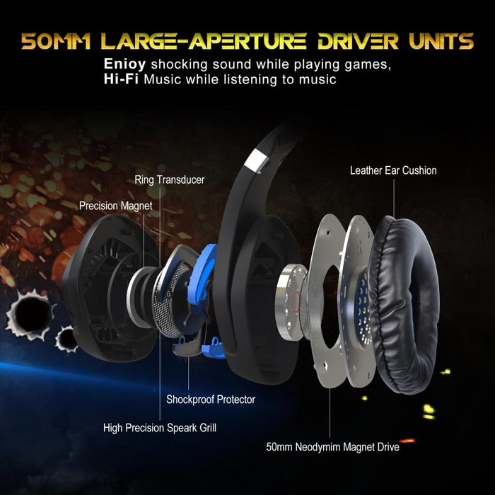 Surround Gaming Headset With Mic & Led