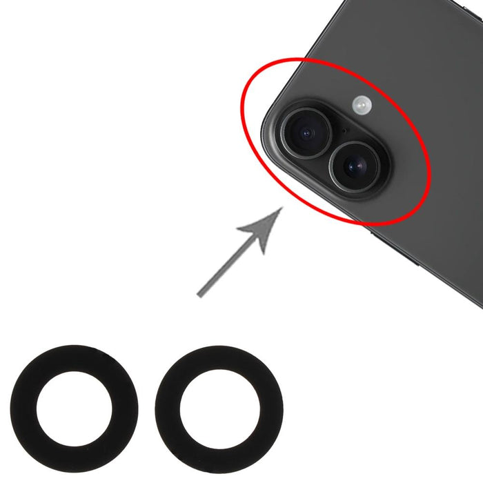 For Iphone 16 Plus 2 In 1 Back Camera Lens