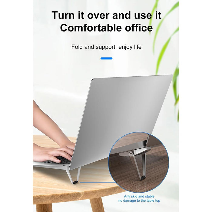 20 Pcs Bj01 Universal Stickable Shield Shape Laptop Foldable Stand Silver