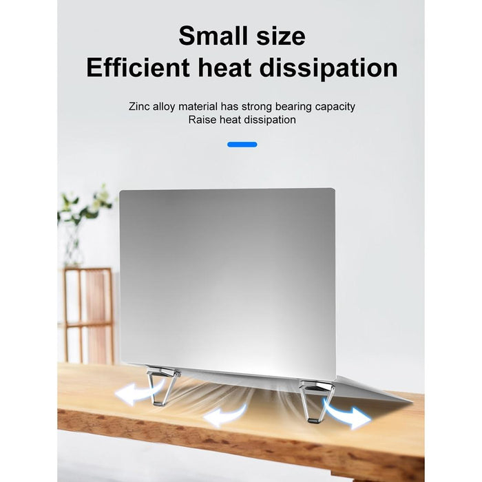 20 Pcs Bj01 Universal Stickable Shield Shape Laptop Foldable Stand Silver