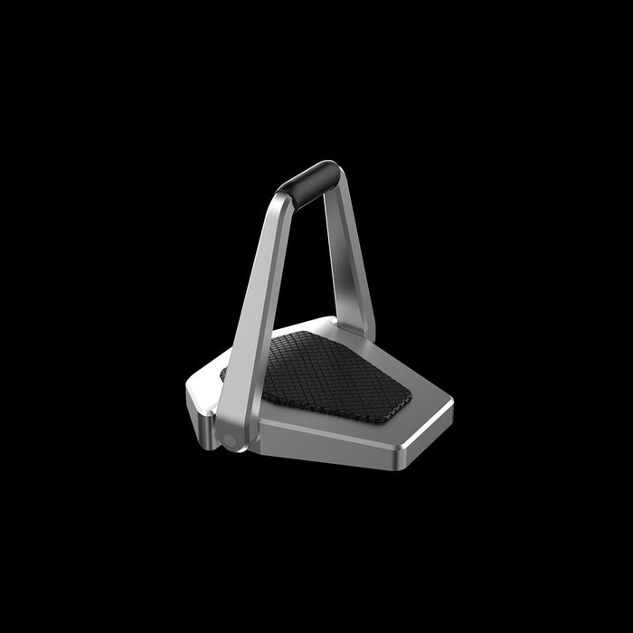 2 Pcs Bj01 Universal Stickable Shield Shape Laptop Foldable Stand Silver