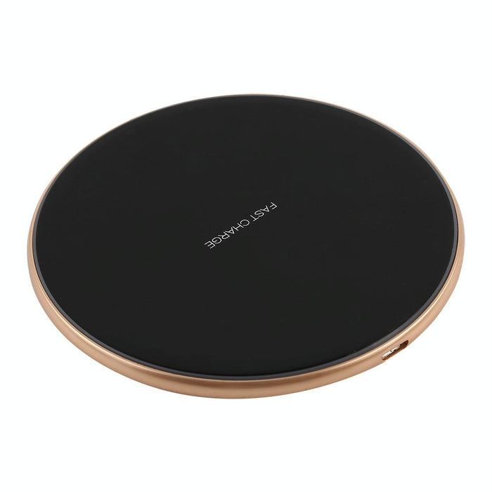 Round Shape Wireless Charger Fast Charging Black+Gold