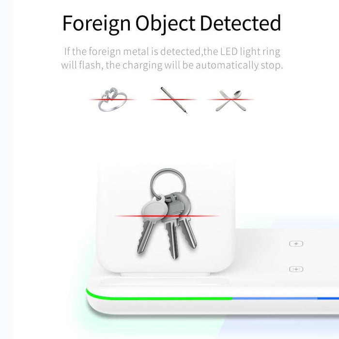 3 In 1 Magnetic Wireless Charger With Touch Ring Light