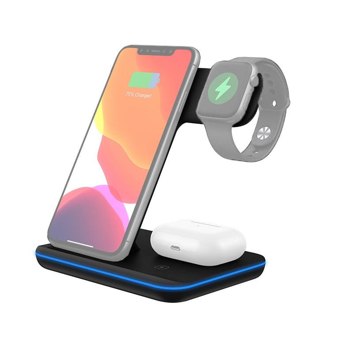 3 In 1 Magnetic Wireless Charger With Touch Ring Light
