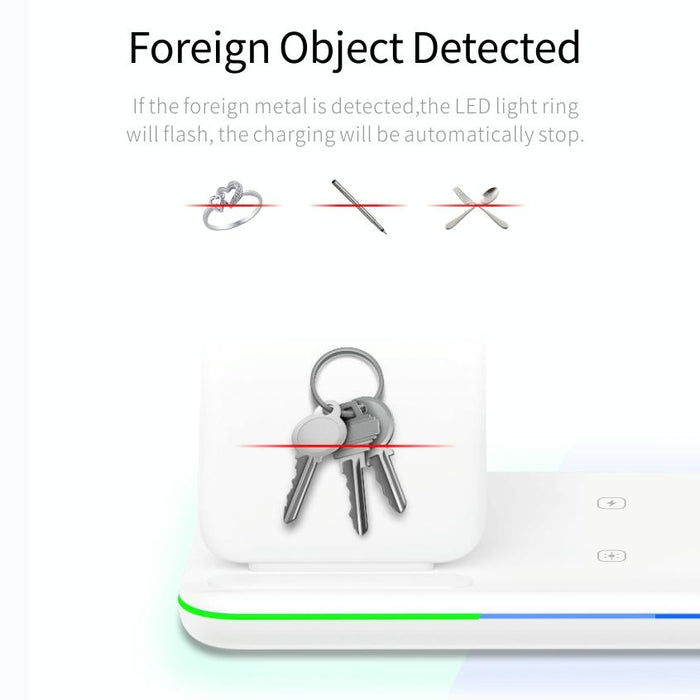 3 In 1 Magnetic Wireless Charger With Touch Ring Light