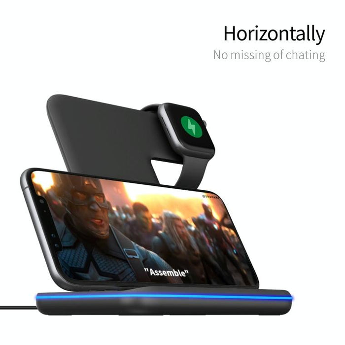 3 In 1 Magnetic Wireless Charger With Touch Ring Light