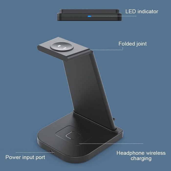 3 In 1 Foldable Charging Stand For Iphones Apple Watch And Airpods