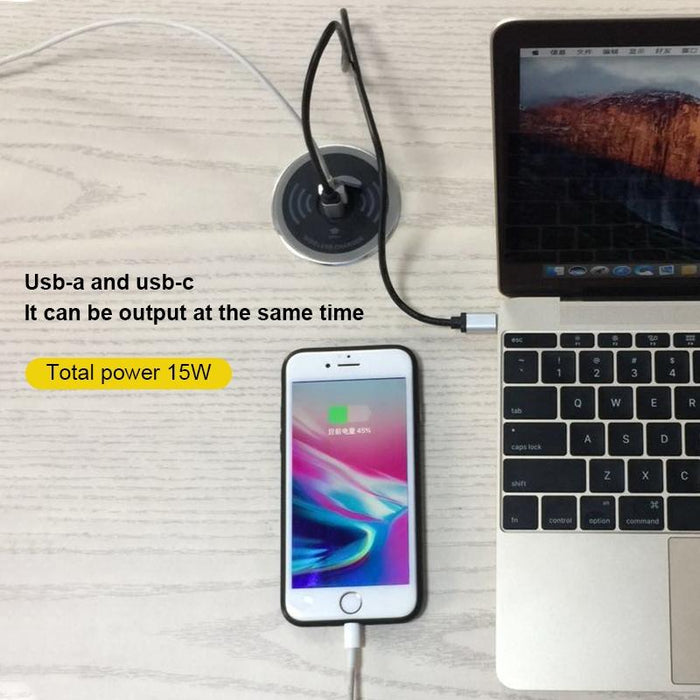 Wireless Charger With Pd+Usb Interface 1.2M Cable