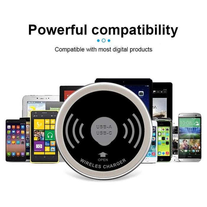 Wireless Charger With Pd+Usb Interface 1.2M Cable