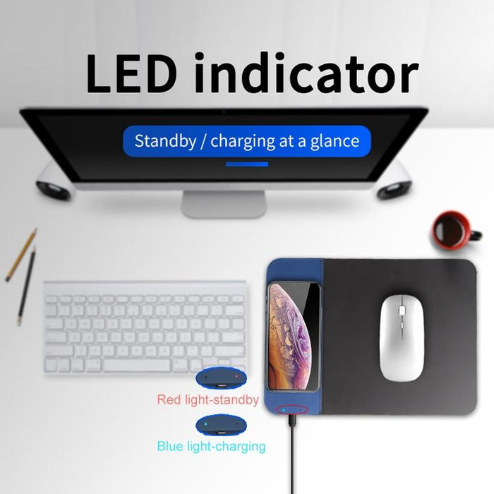 10W Qi Wireless Charger Mouse Pad 26.2 X 19.8 X 0.65Cm