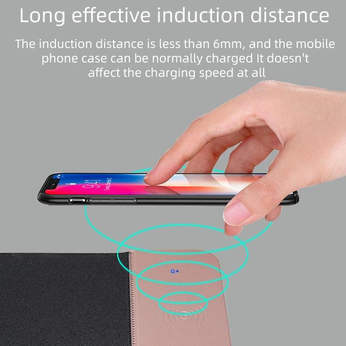 10W Qi Wireless Charger Mouse Pad 26.2 X 19.8 X 0.65Cm