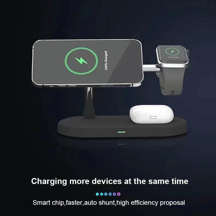 15W 5 In 1 Magnetic Wireless Charger For Iphone 12 & Apple Watch & Airpods