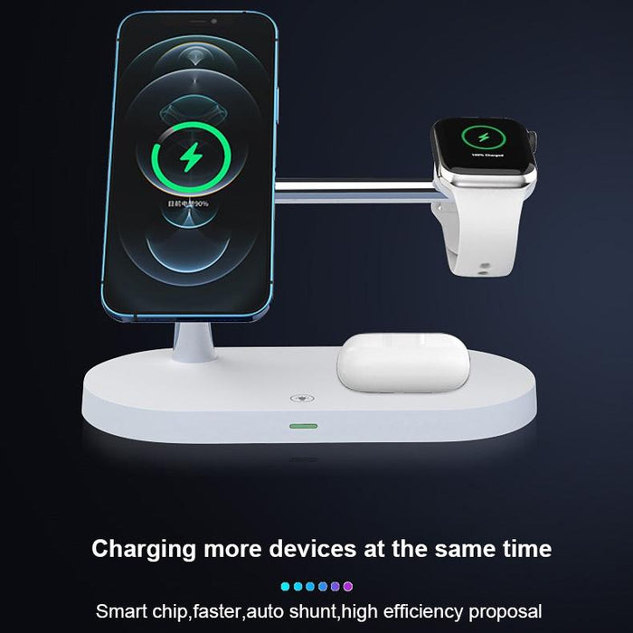 15W 5 In 1 Magnetic Wireless Charger For Iphone 12 & Apple Watch & Airpods