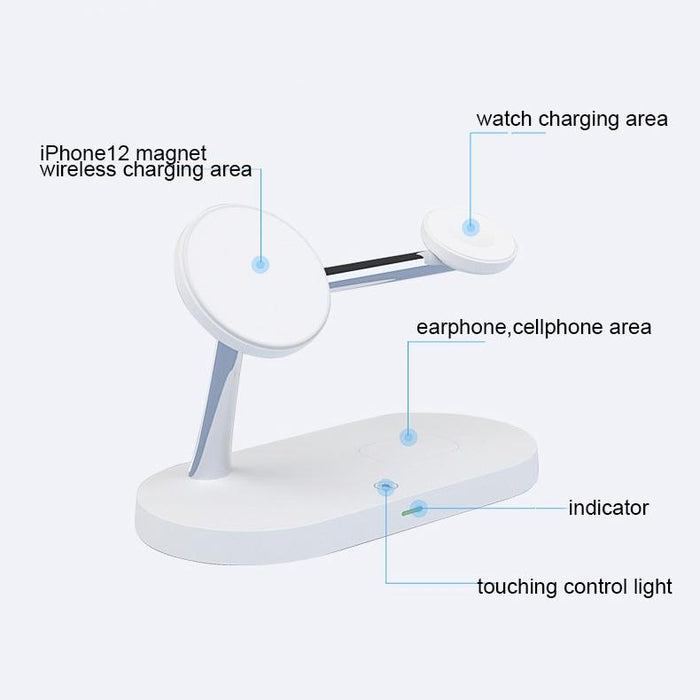 15W 5 In 1 Magnetic Wireless Charger For Iphone 12 & Apple Watch & Airpods