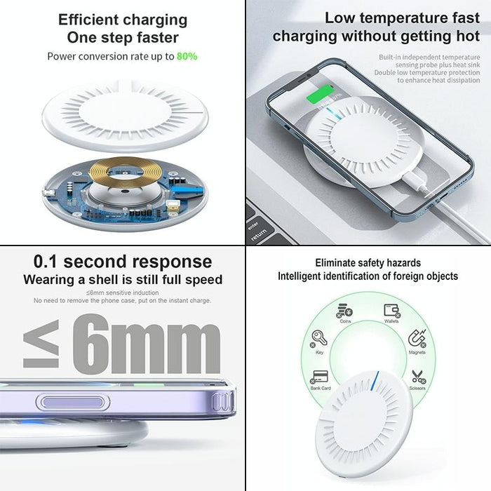 15W Round Wireless Fast Charger 964 Shape
