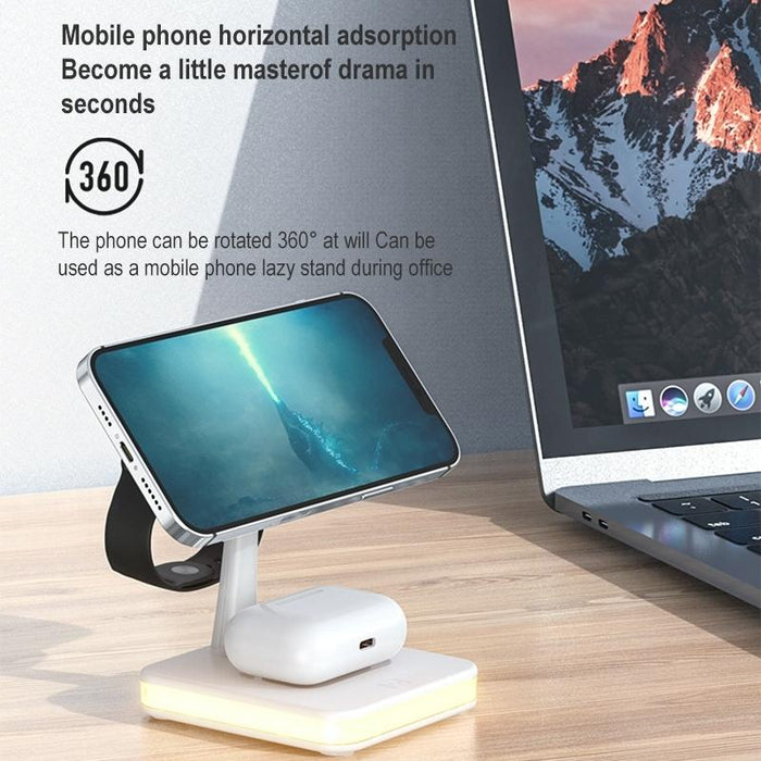 15W Wireless Fast Charger With 360° Rotating Holder