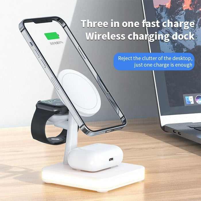 15W Wireless Fast Charger With 360° Rotating Holder