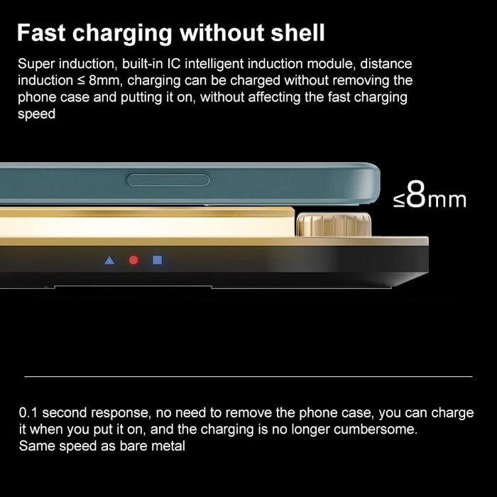 15W 3 In 1 Wireless Charger & Table Lamp