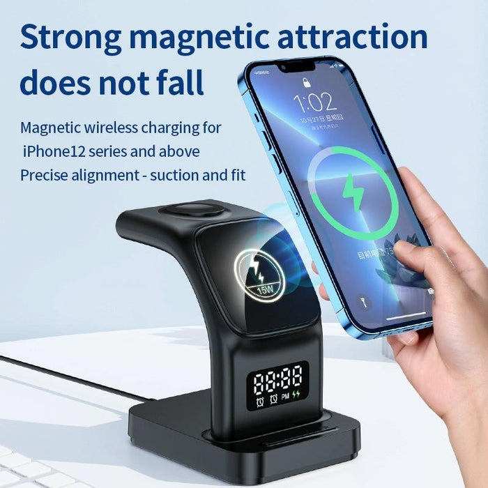 15W Magnetic Wireless Charger With Clock