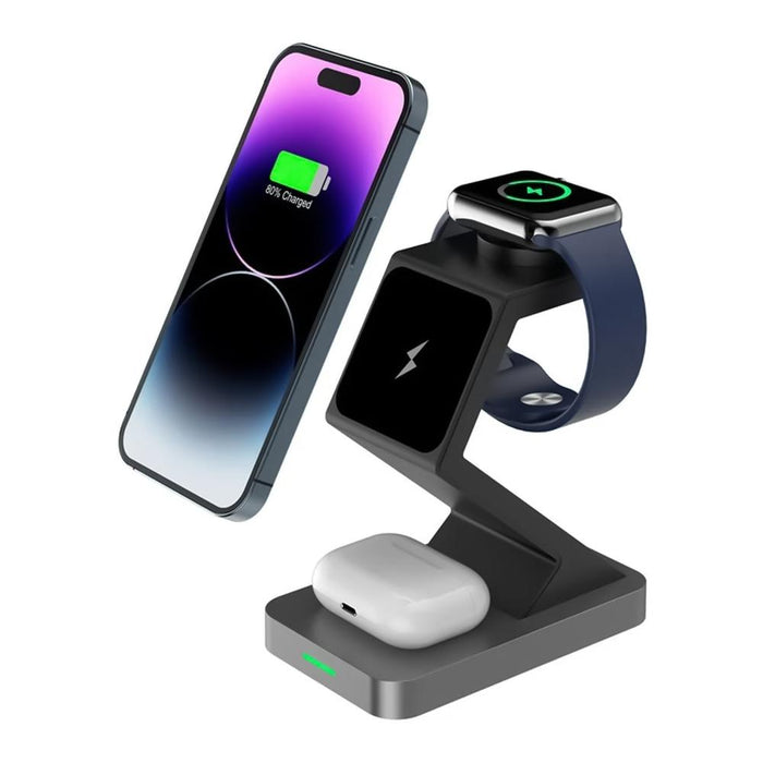 15W 3 In 1 Magnetic Wireless Charger For Iphone Watch Airpods