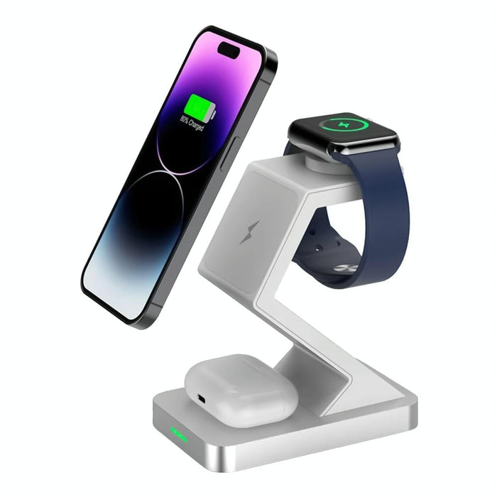 15W 3 In 1 Magnetic Wireless Charger For Iphone Watch Airpods