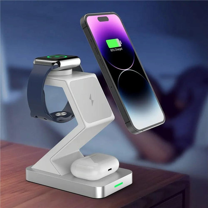 15W 3 In 1 Magnetic Wireless Charger For Iphone Watch Airpods