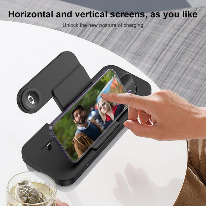 6 In 1 Foldable Vertical Wireless Charger