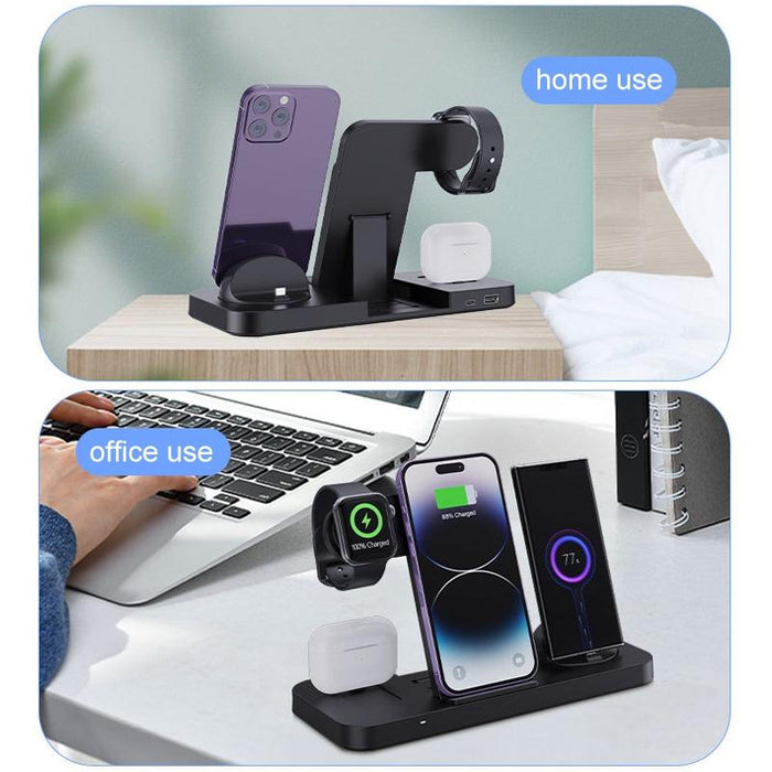 6 In 1 Foldable Vertical Wireless Charger