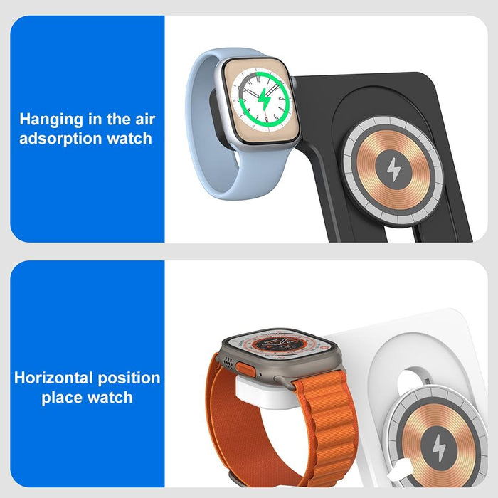 15W 5 In 1 Foldable Magnetic Wireless Charger With Night Light