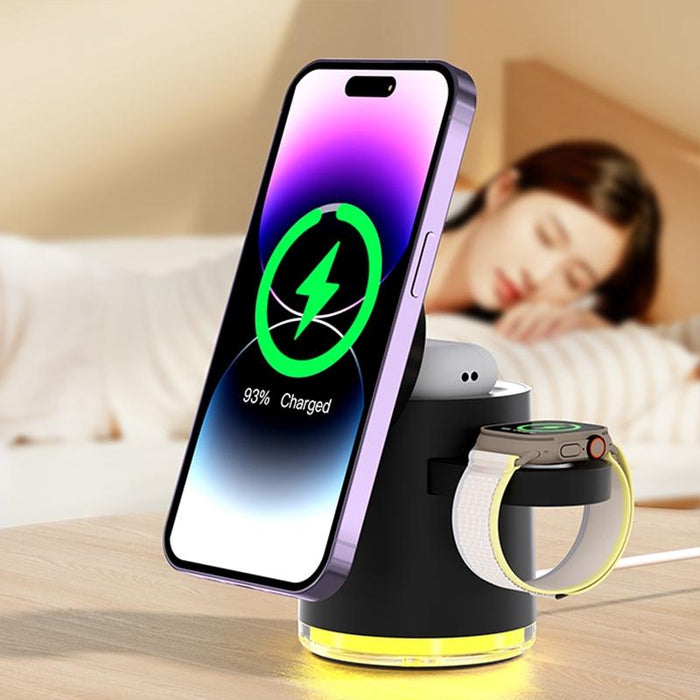 15W 4 In 1 Foldable Magnetic Wireless Charger
