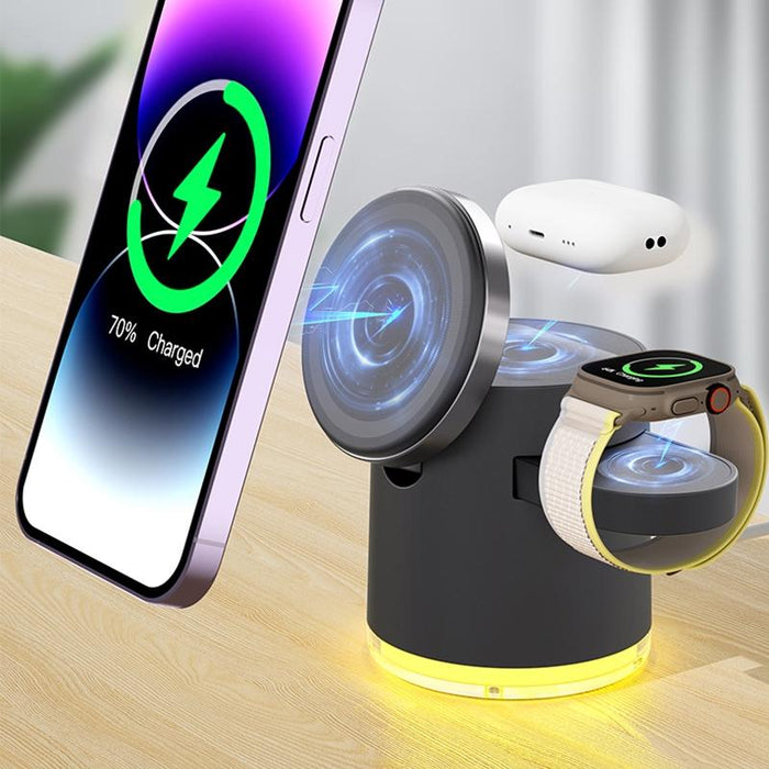 15W 4 In 1 Foldable Magnetic Wireless Charger