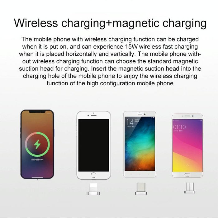 15W Magnetic Wireless Charger Stand For Sofa Phone