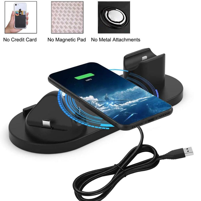 6 In 1 Wireless Charger For Iphone Apple Watch Airpods & Android