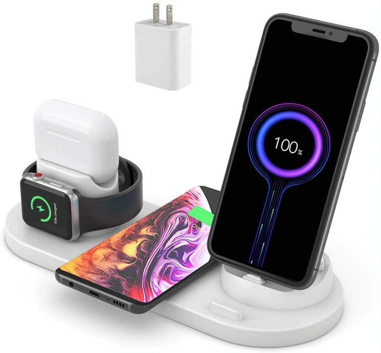 6 In 1 Wireless Charger For Iphone Apple Watch Airpods & Android