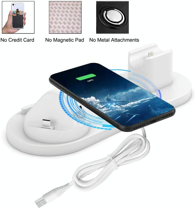 6 In 1 Wireless Charger For Iphone Apple Watch Airpods & Android