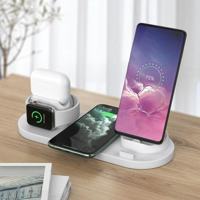 6 In 1 Wireless Charger For Iphone Apple Watch Airpods & Android