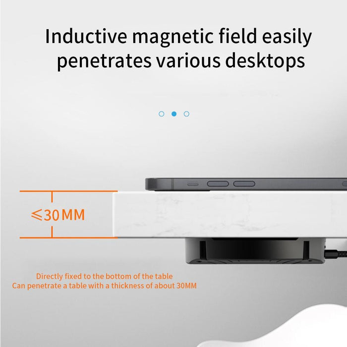 10W Magnetic Wireless Charger For Desktops 30Mm